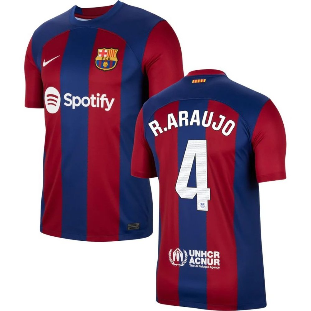 Barcelona FC Ronald Araújo 2023-24 Home Jersey